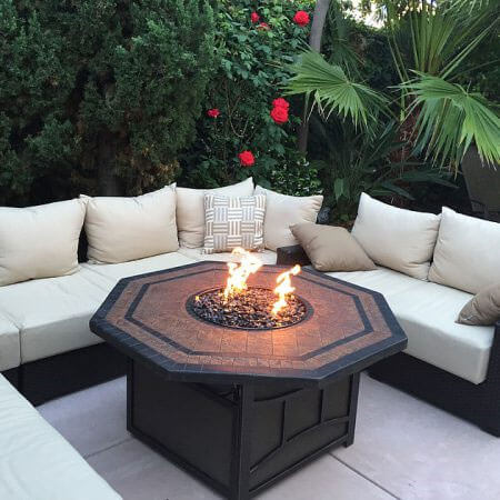 small sleek firepit for patio
