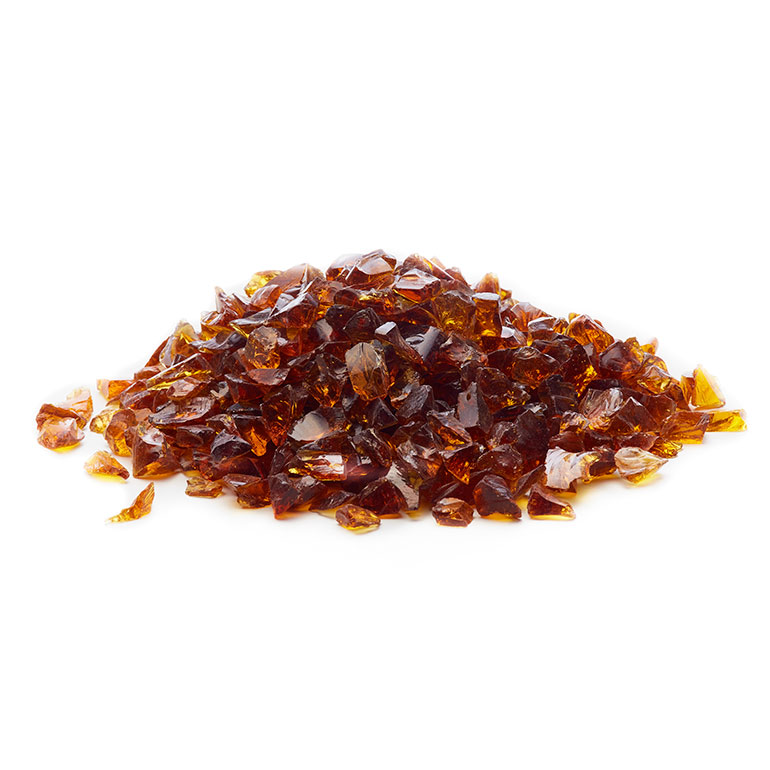 picture of small amber fire glass