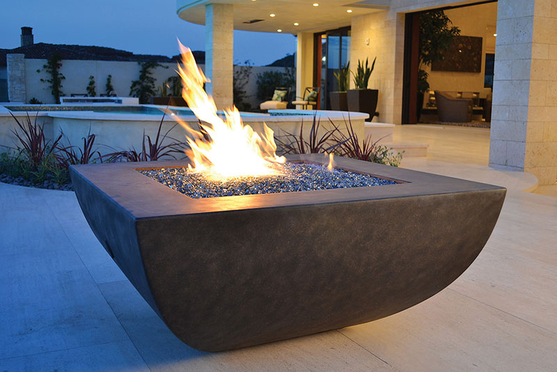 gorgeous outdoor fire pit in backyard