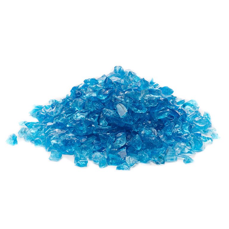 thumbnail image 2 of Luau Turquoise Fire Glass – 1/4 To 3/8 Inch, LP/NG Fire Pit, Made In USA, 2lb 2 of 5