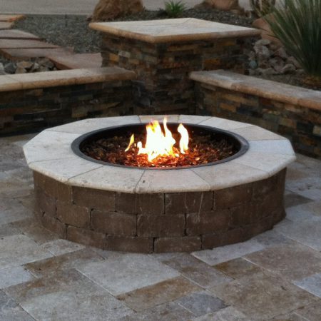 Outdoor Fire Pit - Amber Fire Glass (Medium ½ inch - ¾ inch)
