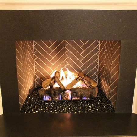 Indoor Fireplace - Black Reflective Fire Glass (¼ inch)
