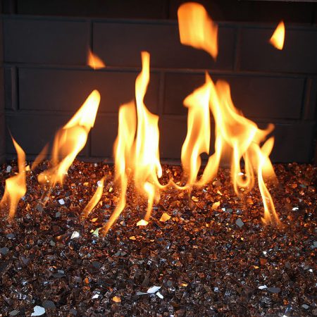 Indoor Fireplace - Copper Reflective Fire Glass (¼ inch)
