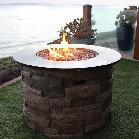 Outdoor Fire Pit - Copper Reflective Fire Glass (¼ inch)
