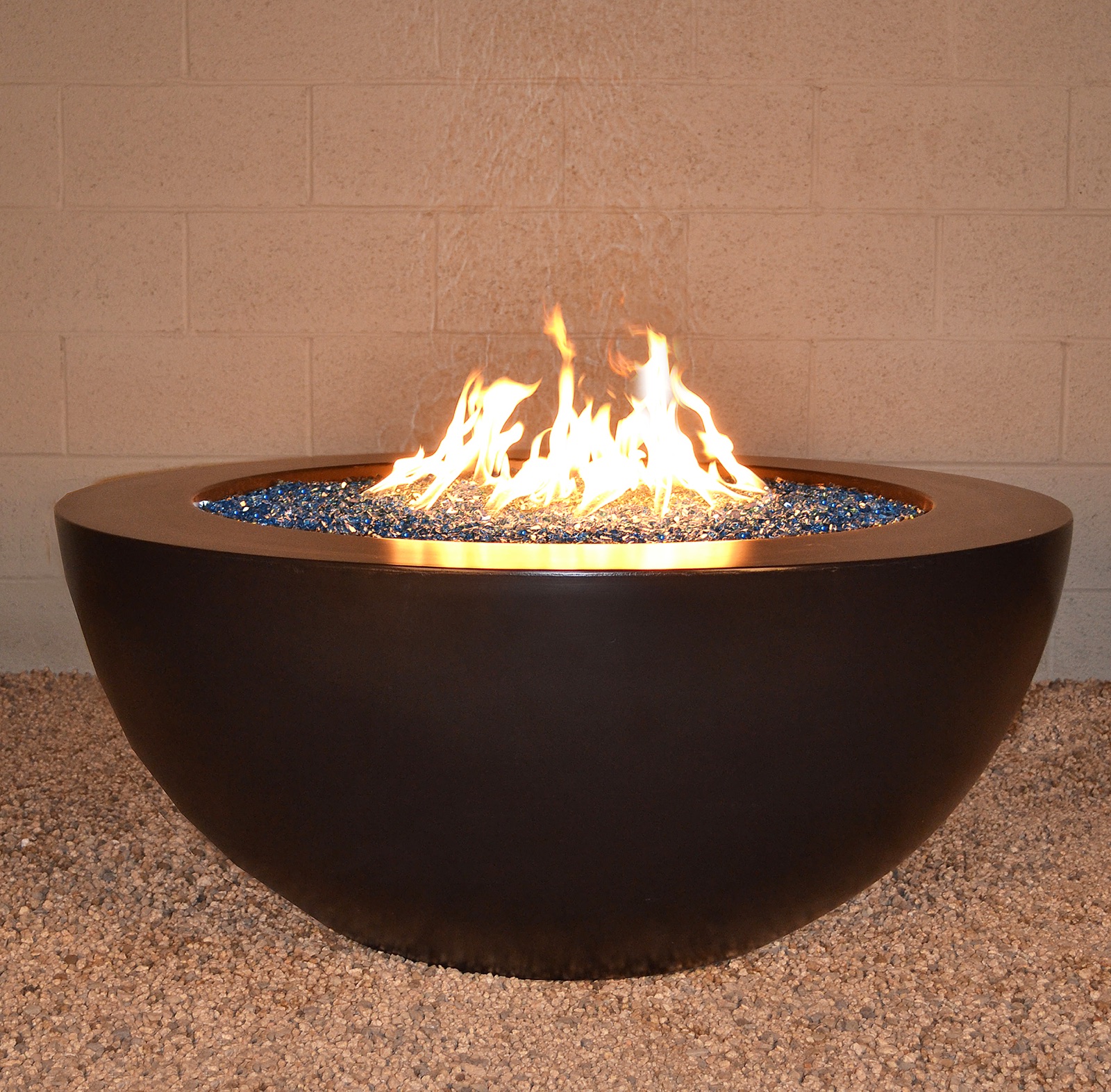 picture of portable fireglass fire pit