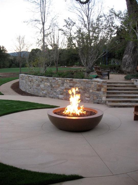 picture of corporate fireglass fire pit