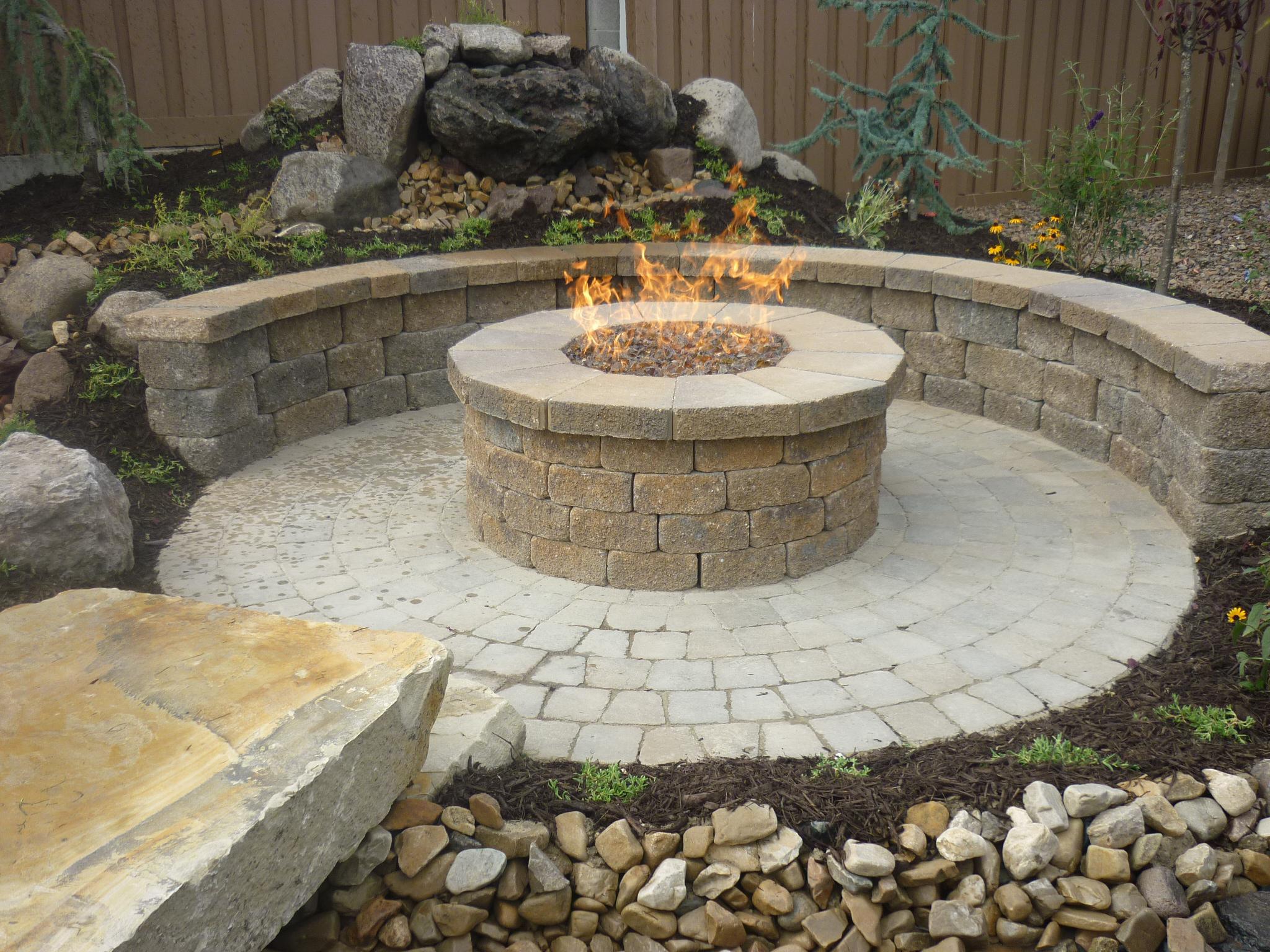 picture of fire pit ring brick fire pit