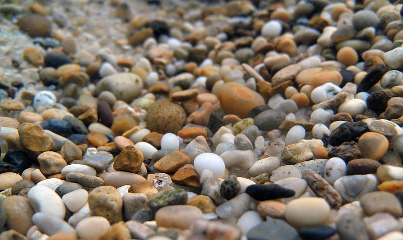 picture of aquarium gravel underwater